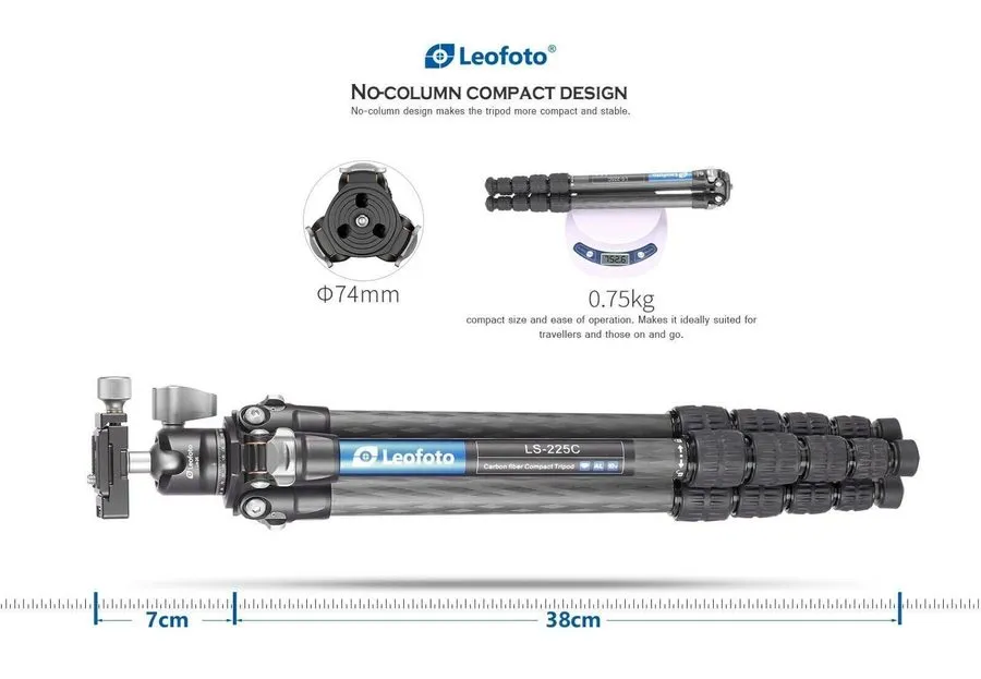 Оборудование видеонаблюдения Leofoto LS-225C Ranger Series Tripod Set LS-225C+LH — фото лота 2