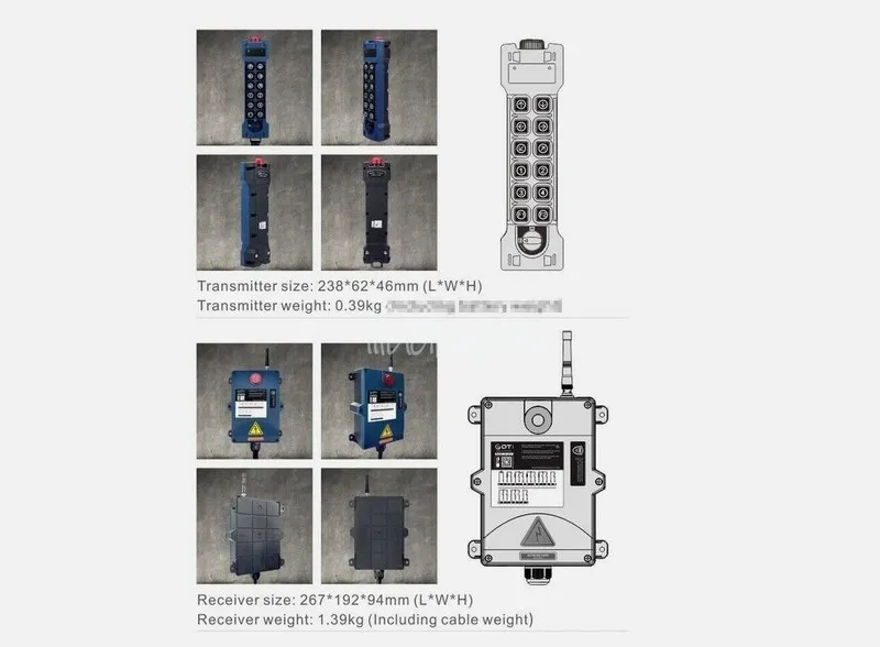 Таль GOTi GT-LS12 12 Key Industrial Wireless Hoist Lift Crane Remote Control AC/