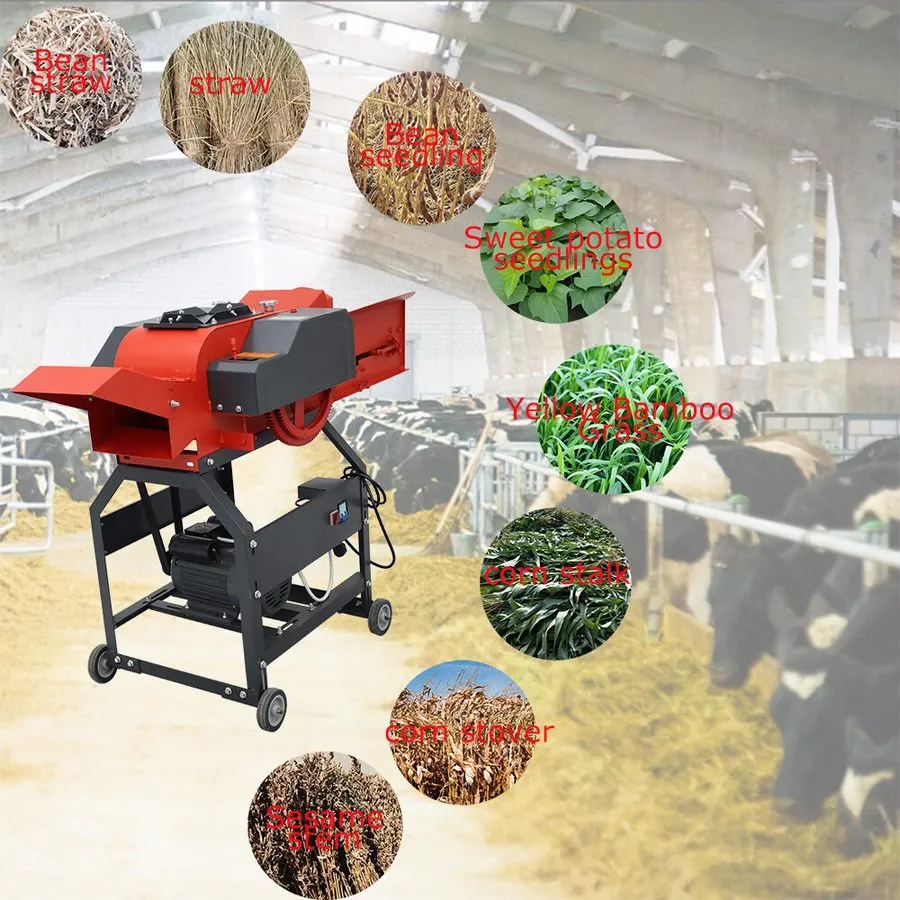 Конвейер 6-blade Hay Cutter Pulverizer Dry-Wet Straw Breaker w/ Belt Conveyor Ho
