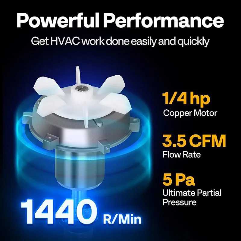 Насос 3.5CFM Air Vacuum Pump HVAC Manifold Gauge Set AC A/C Refrigeration Kit Co