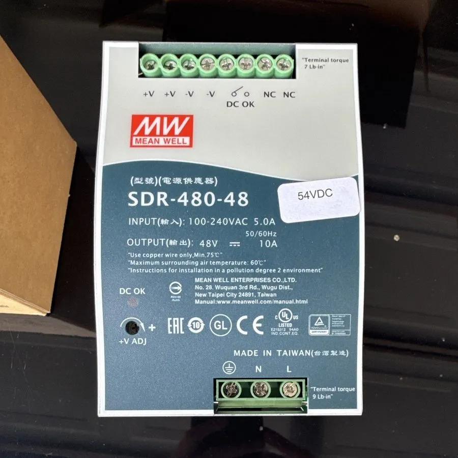 Блок питания Mean Well SDR-480-48 DIN Rail Power Supply 48V 10A 480W High Effici