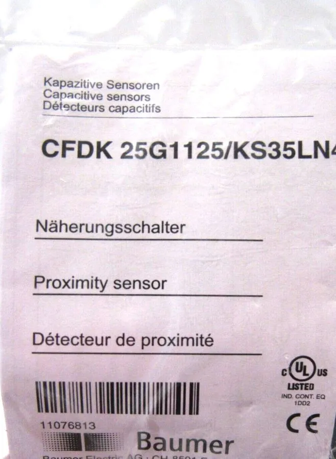 Датчик приближения Baumer CFDK 25G1125/KS35LN4 Proximity Capacitive Sensor