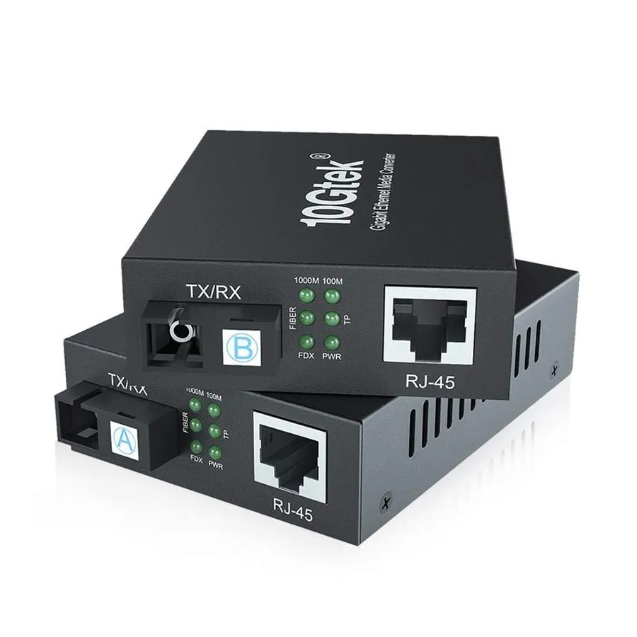 Медиаконвертер 10Gtek a Pair of Gigabit Bidi Fiber to Ethernet Media Converter, 