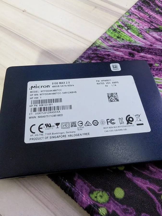 SSD-накопитель MICRON 480GB 2.5" 7MM SATA SSD SOLID STATE DRIVE MTFDDAK480TCC 84