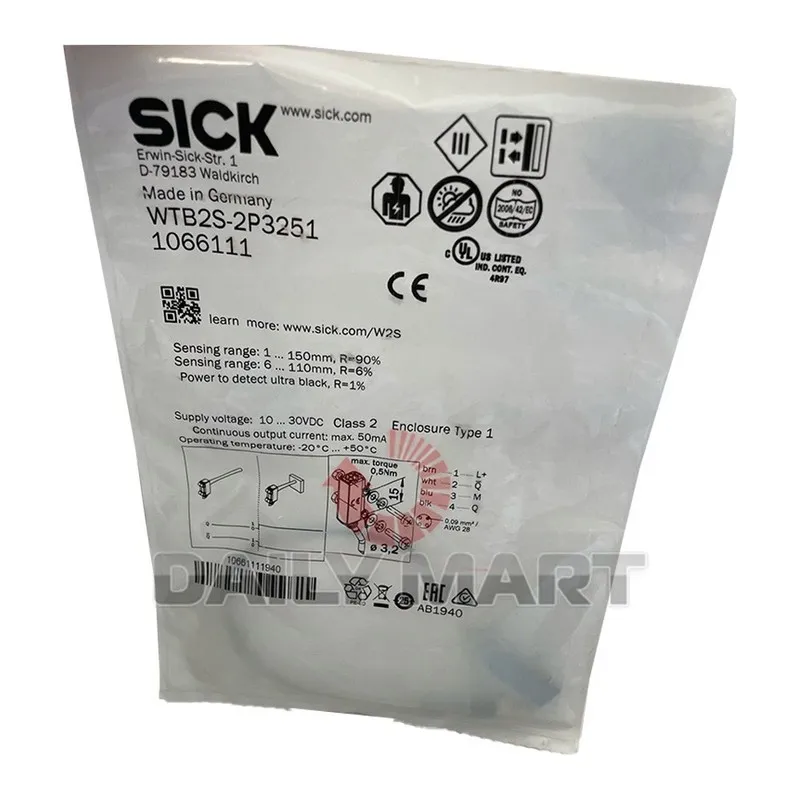 Фотоэлектрический датчик SICK WTB2S-2P3251 1066111 Photoelectric Sensor PNP