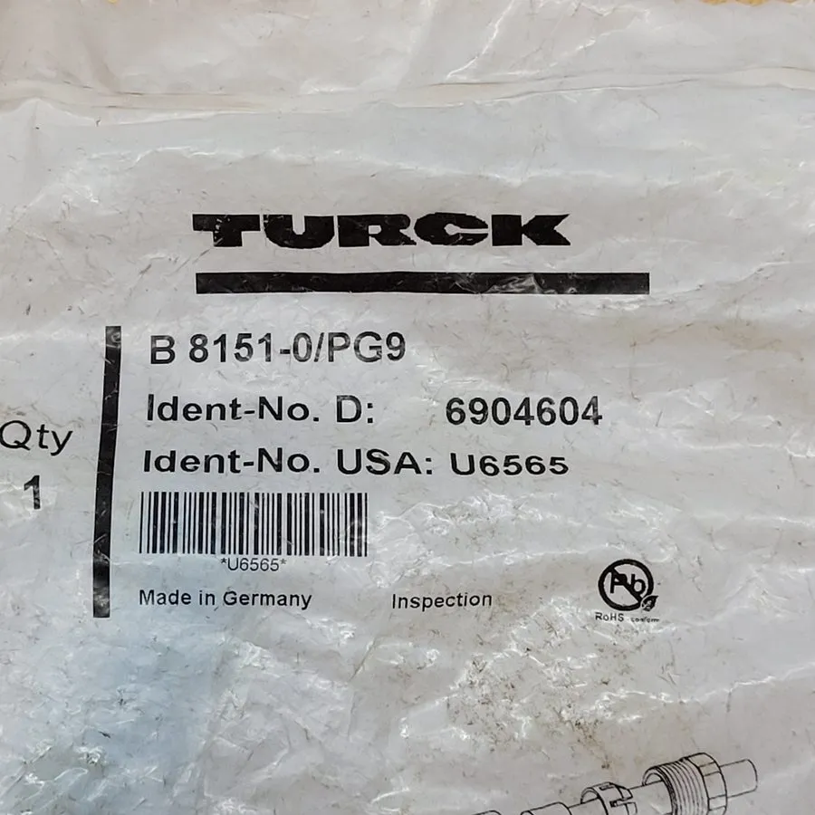 Датчик TURCK BM 8151-0/PG9 Connector M12 Eurofast Female Straight 5 Wire 6-8mm