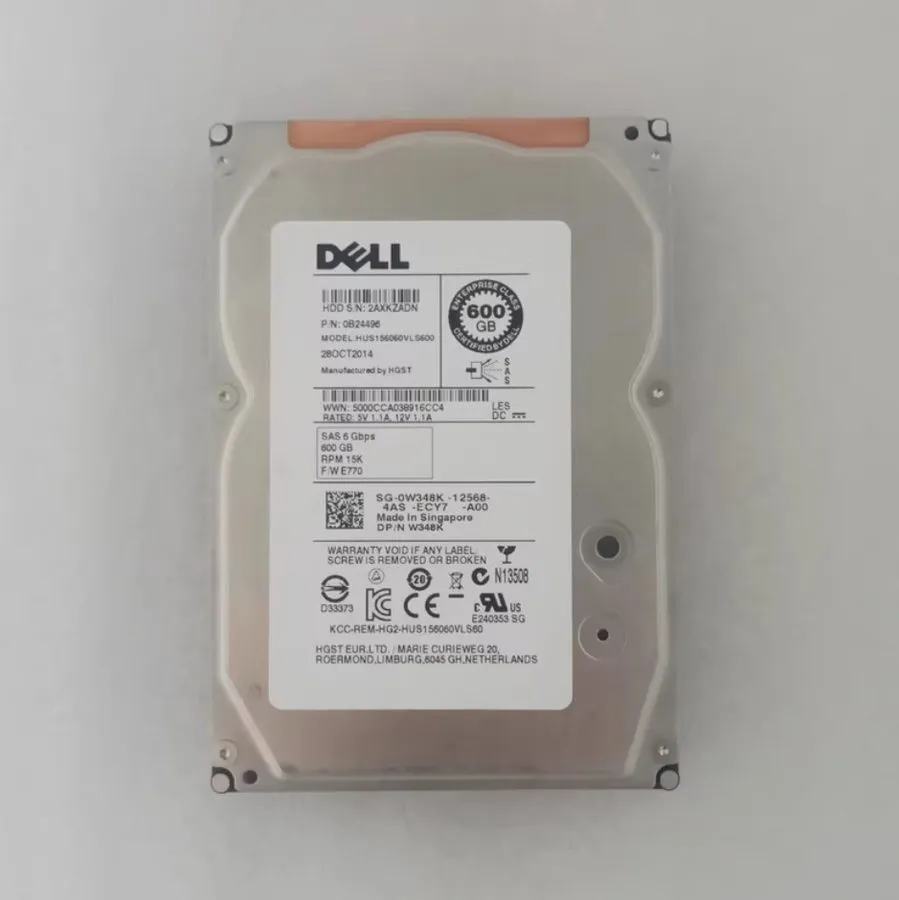 Жёсткий диск Dell W348K 0W348K 600GB 15K SAS 15000RPM 3.5" Hard Drive HUS156060V