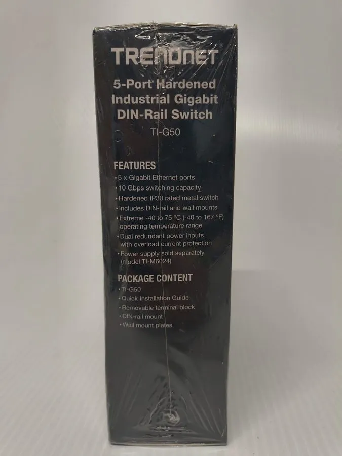 Коммутатор TRENDnet TI-G50 5-Port Hardened Industrial Gigabit DIN-Rail Switch 12