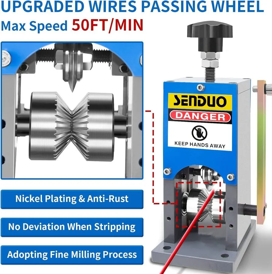 Станок для зачистки проводов Manual Wire Stripper Machine,0.06-1.57In Wire Strip