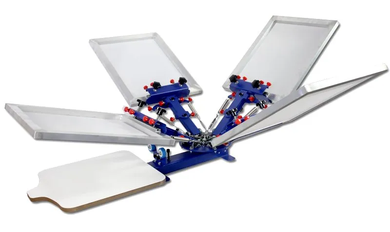 Плата 4 Color 1Station Screen Printing Machine Desktop Press Printer Shirt Press