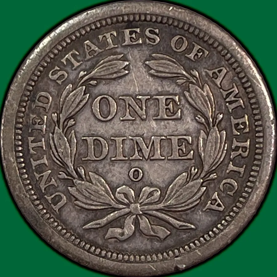 Лабораторный прибор 1843-O Seated Liberty Dime Choice Extremely Fine XF+/AU Coin — фото лота 1