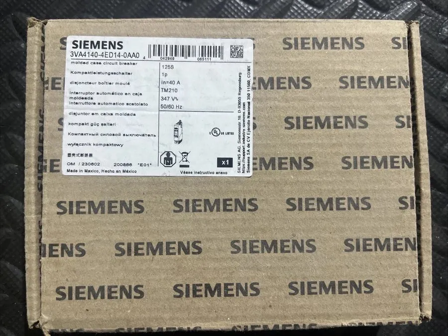 Автоматический выключатель Siemens 40A 600V 1 Pole Circuit Breaker 3VA4140 -4ED1