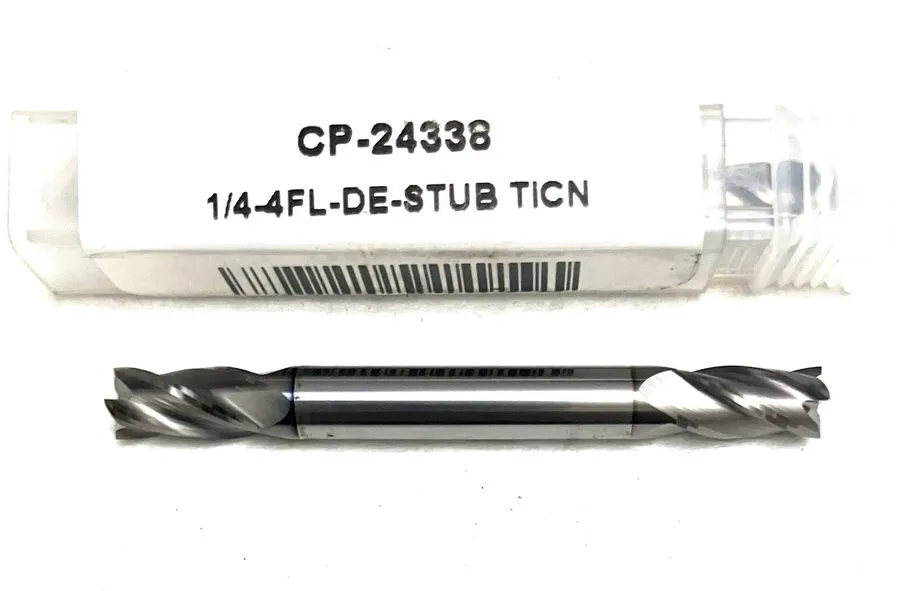 Режущий инструмент 1/4" 4 Flute Square Double End Mill Stub Carbide Plus CP-2433