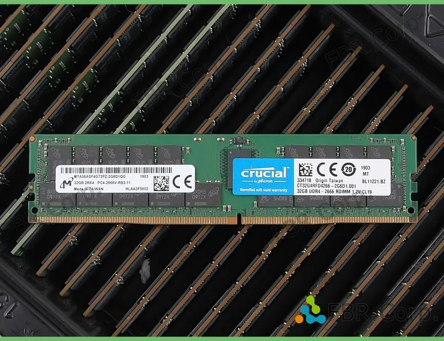 Модуль памяти Micron 32GB 2Rx4 PC4-2666V DDR4 ECC RDIMM MTA36ASF4G72PZ-2G6 84075