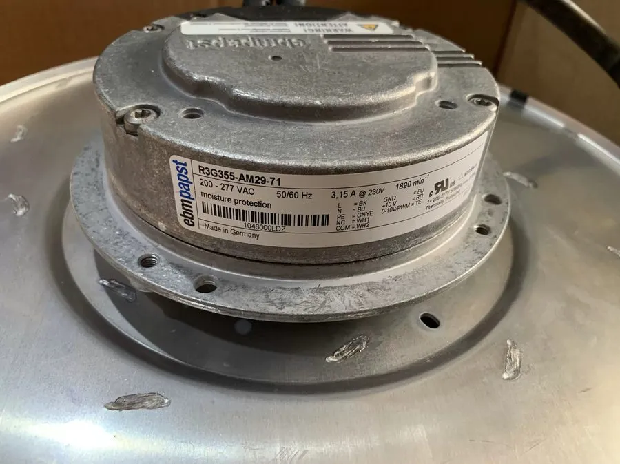 Вентилятор R3G355-AM29-71 Centrifugal Fan 230V 502W 3.15A