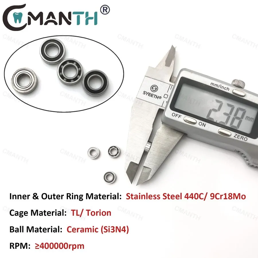 Медицинское оборудование Dental High Speed Bearings Ceramic Bearing 2.38mm/2.78m