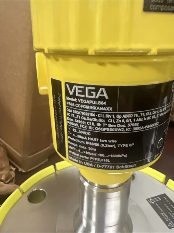 Датчик уровня Vega PS64.CXBXCCHXKNXXX Vegapuls64 Radar Level Sensor, 4-20mA Hart — фото лота 1