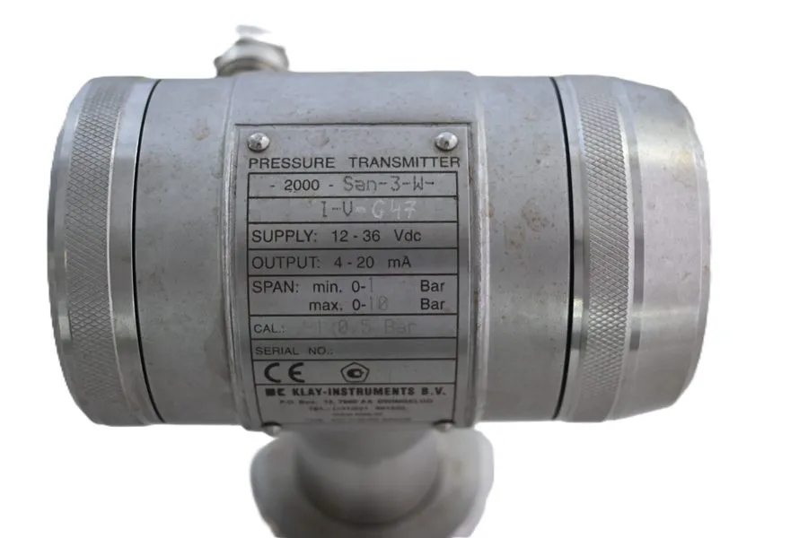 Датчик давления Klay/ Duntec Pressure Transmitter 2000-San-3-W-I-V-G47 12–36 5v  — фото лота 1