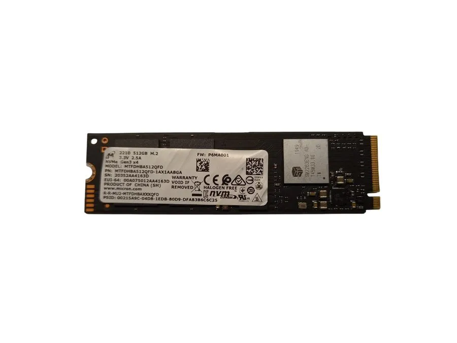 SSD-накопитель Micron 2210 512GB MTFDHBA512QFD NVMe M.2 SSD's (71%-75% Health)