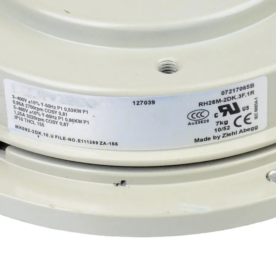 Вентилятор Centrifugal Fan RH28M-2EK.3F.1R — фото лота 1