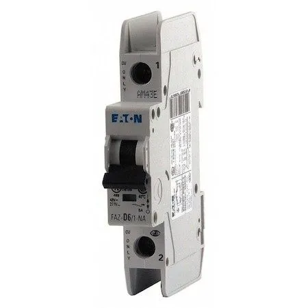 Автоматический выключатель EATON FAZ D6/1-NA IEC Miniature Circuit Breaker 8A 1  — фото лота 1