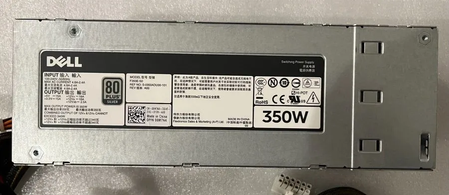 Блок питания POWER SUPPLY 350W DELL POWEREDGE SERVER T320 T420 DF83C 8M7N4 DH350