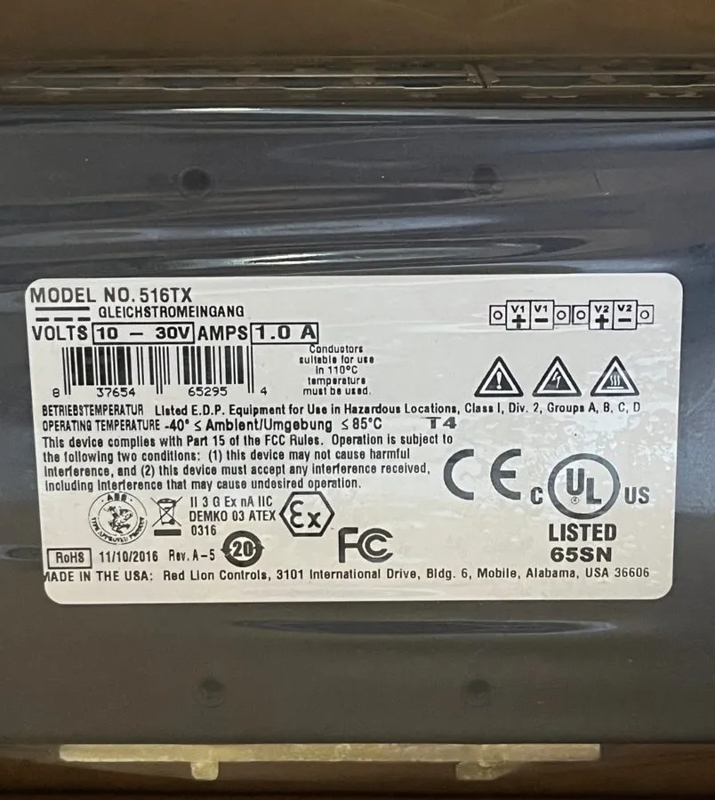 Коммутатор RED LION N-TRON 516TX-A ETHERNET SWITCH 16-PORT 10/100 BaseTX RJ-45 — фото лота 1