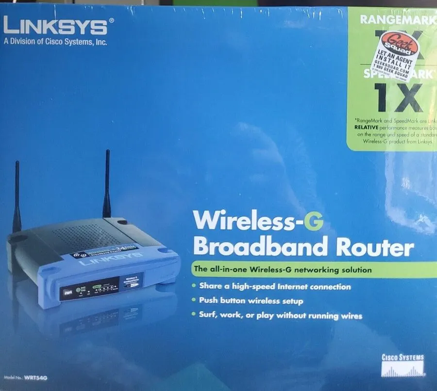 Маршрутизатор LINKSYS WIRELESS -G BROADBAND ROUTER (WRT54G) 2.4 GHz/ 802.11g -4 