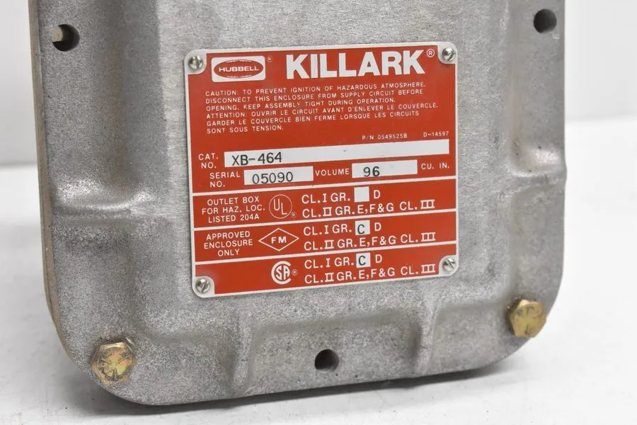 Монтажный шкаф Hubbell Killark Explosion Proof Enclosure 0549525B XB-464