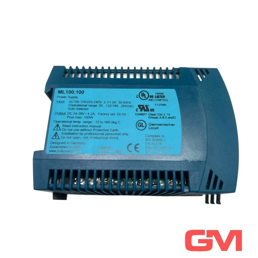 Блок питания PULS ML100.100 DIN Rail Power Supply 100-120/220-240VAC 100 Watt 24