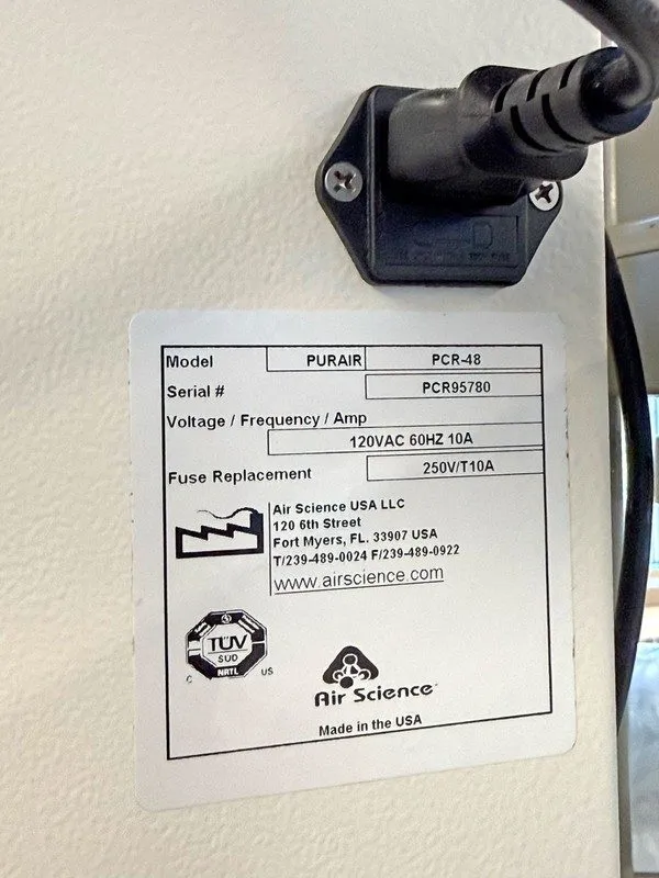 Амплификатор Air Science Purair PCR-48 Laminar Flow Hood 120V — фото лота 4