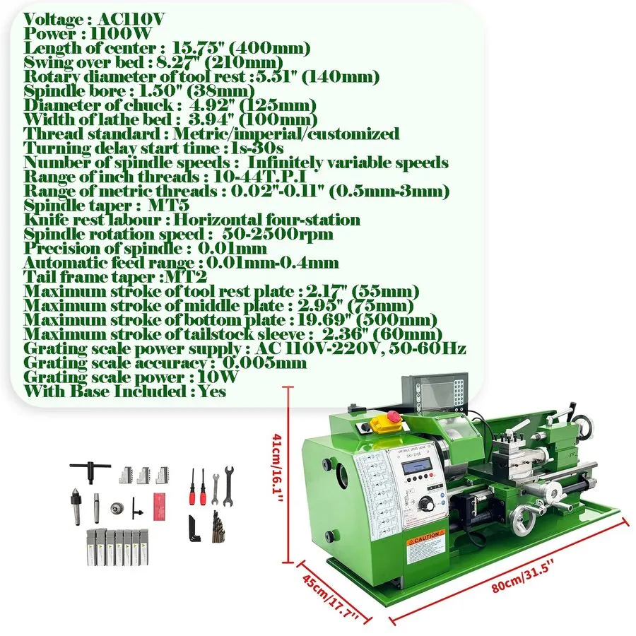 Оборудование ЧПУ 110V 1100W SM-210E Metric/Imperial Precision Instrument Metal L — фото лота 1