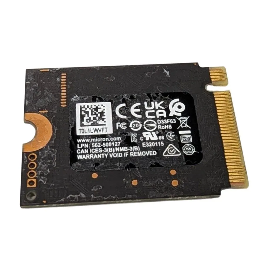 SSD-накопитель Micron 2550 512GB M.2 2230 NVMe PCIe Gen4 x4 SSD MTFDKBK512TGE