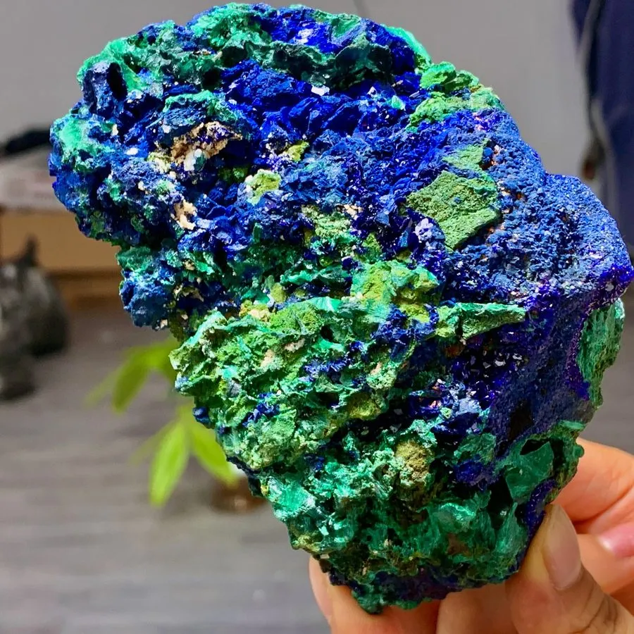 Лабораторный прибор 1.83LB BEST Natural Azurite/Malachite crystal minerals speci