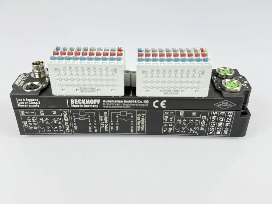 IIoT-устройство Beckhoff EtherCAT Box 8 Channel Digital Input 24VDC EP2316-0003 — фото лота 2
