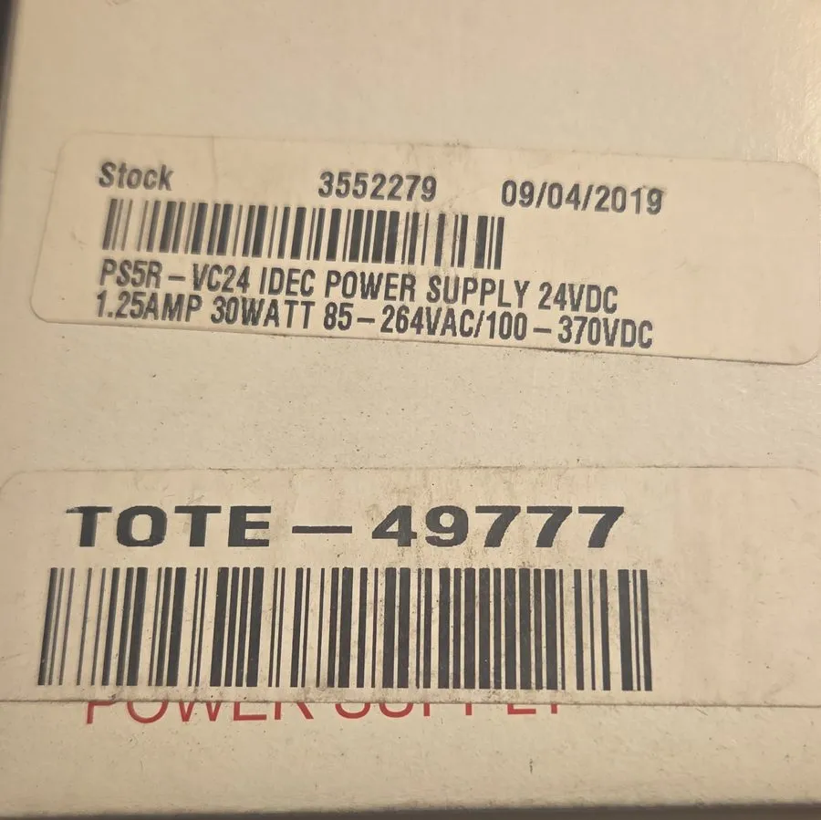 Блок питания IDEC PS5R-VC24 Enclosed DIN Rail Switching Power Supply 24VDC 1.3A 