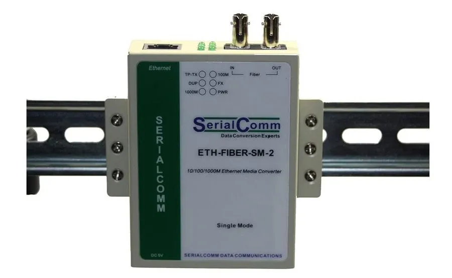 Медиаконвертер ETH-FIBER-SM-2-ST, Single Mode gigabit ethernet to Fiber Optic Co — фото лота 1