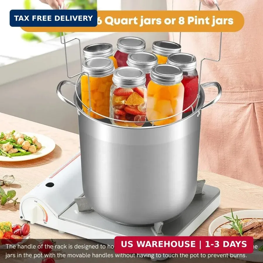Водяная баня 21.5Qt Water Bath Canner with Glass Lid and Jar Rack 21.5 Quarts, S