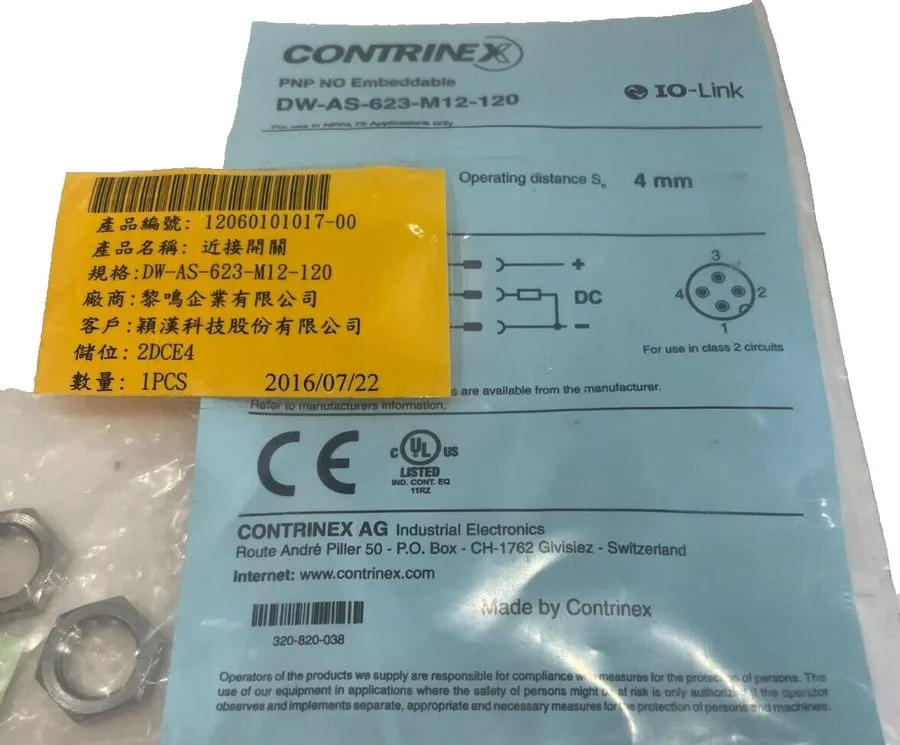 Датчик приближения CONTRINEX DW-AS-623-M12-120 INDUCTIVE SENSOR