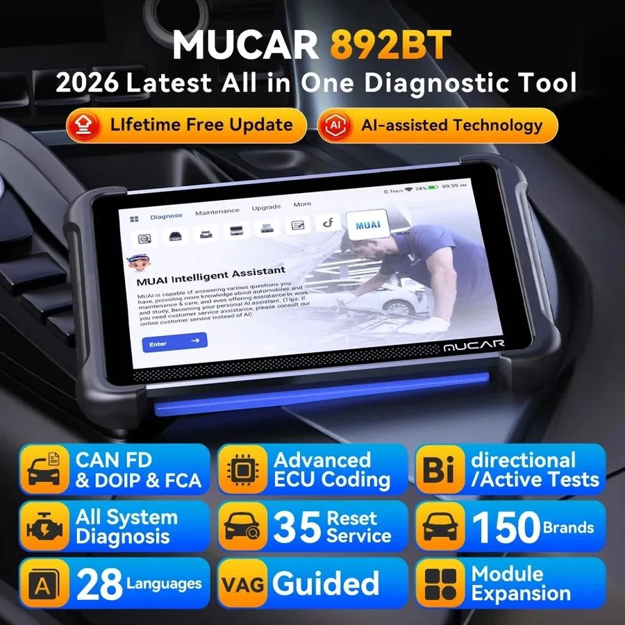 Видеоэндоскоп Car Scanner Mucar 892BT OBD2 Diagnostic Tool with Thinkcar TES102 