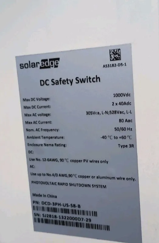 Коммутатор Solar Edge SE66.6KUS Three Phase Inverter w/ Synergy Technology & Saf — фото лота 2