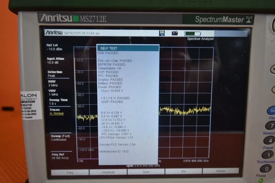 Анализатор Anritsu MS2712E Spectrum Master Analyzer 100 kHz to 4 GHz — фото лота 1