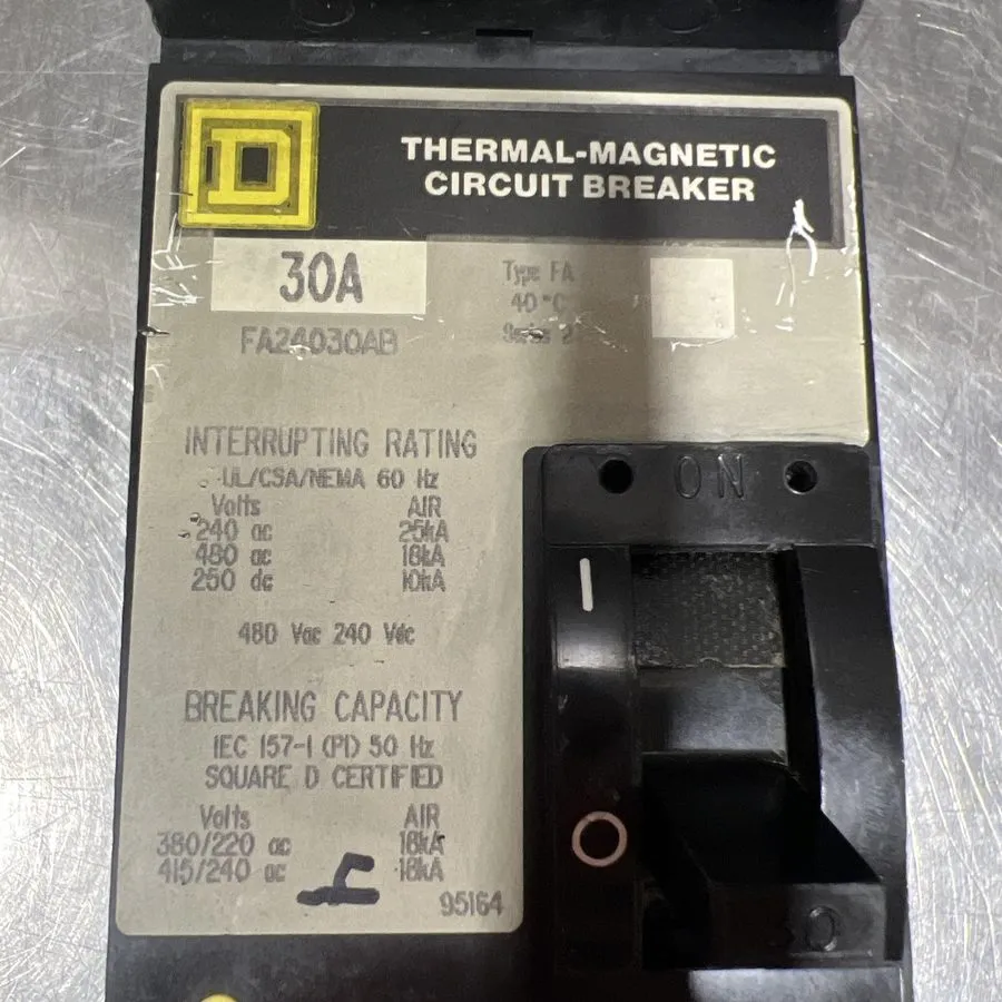 Автоматический выключатель Square D FA24030AB 2 Pole 30 Amp 480V I Line A&B PHas