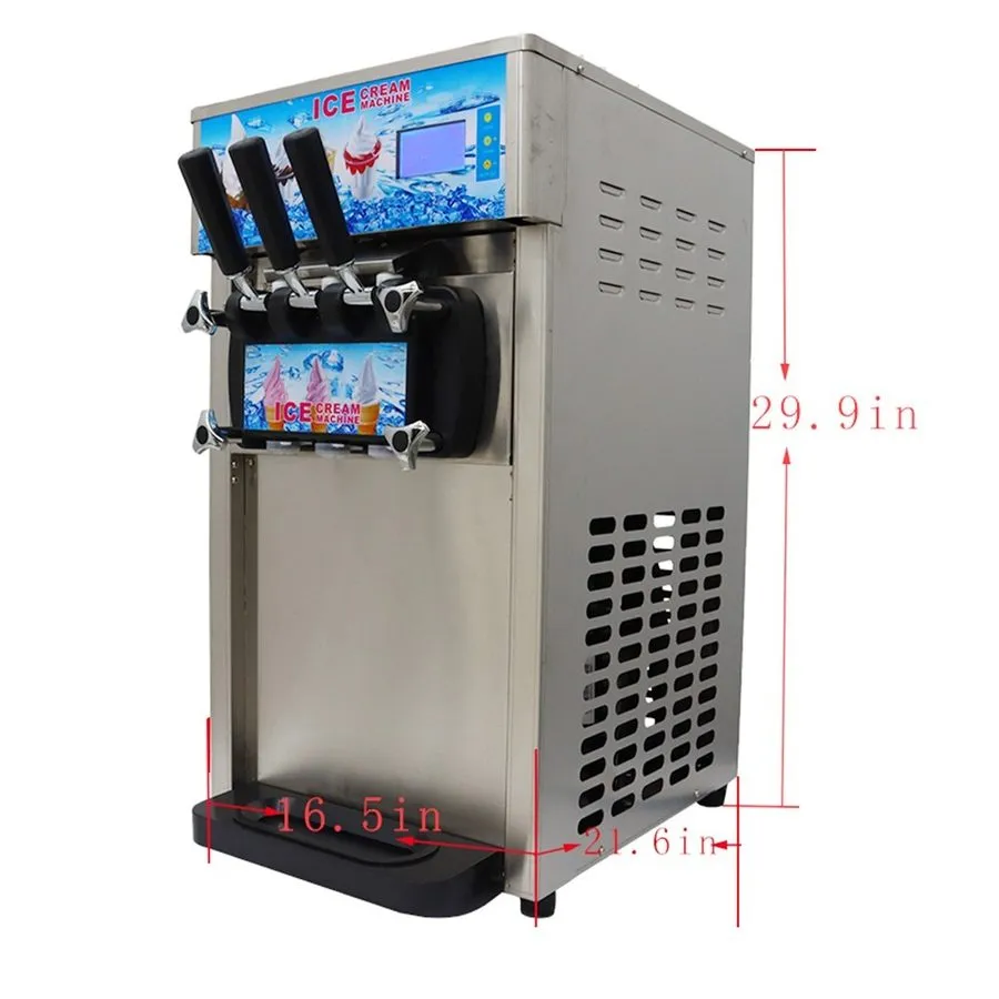 Оборудование для общепита 3 Flavor Soft Ice Cream Machine Commercial Soft Serve  — фото лота 1