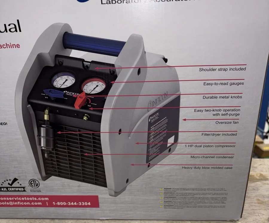 Станция обслуживания кондиционеров INFICON 714-202-G1 Refrigerant Recovery Machi