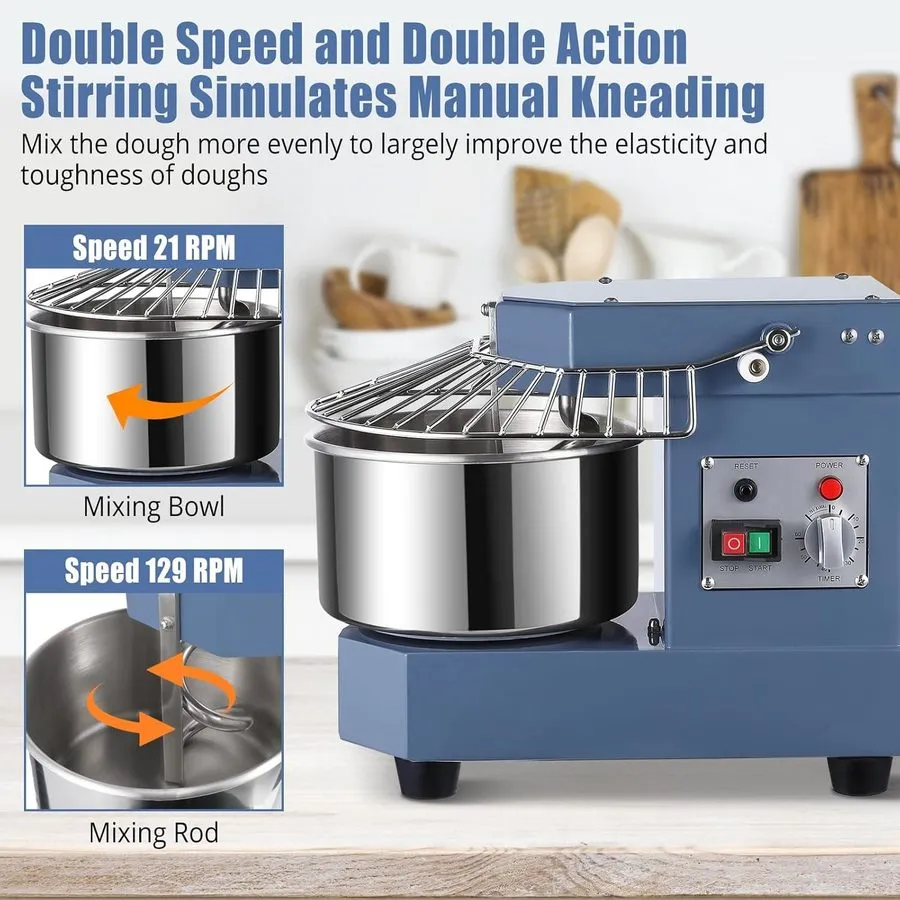 Миксер Commercial Food Mixer 10.5Qt Touch Screen Dough Mixer Timer 650W Dual Rot — фото лота 2