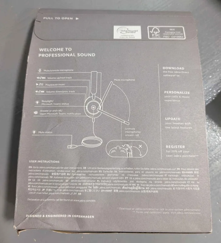 IP-телефон Jabra Evolve2 40 SE Wired Mono Noise Cancelling Headset-Feature 3-Mic — фото лота 2