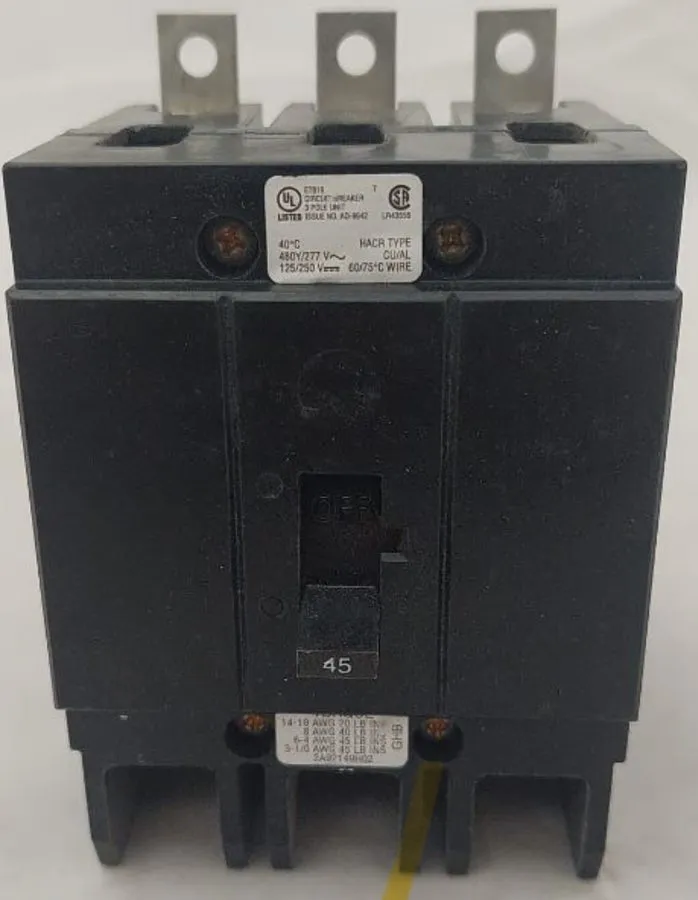 Автоматический выключатель Eaton GHB3045 45 Amp 277/480V 3 Pole GHB Bolt On Circ