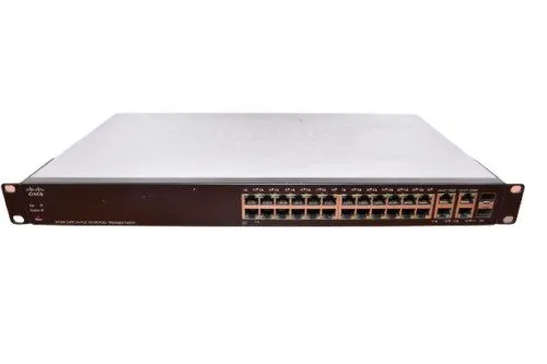 Коммутатор Cisco SF300-24PP-K9 24 Port PoE+ Managed Switch + RESET — фото лота 1
