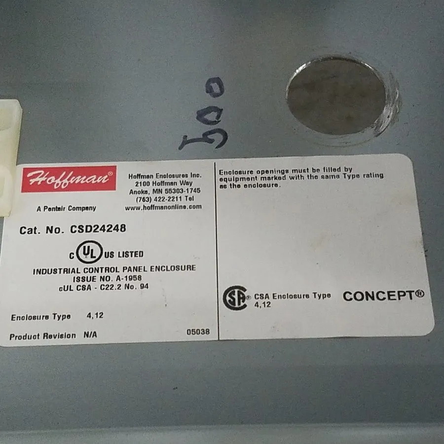 Монтажный шкаф nVent Hoffman CSD24248 Control Panel Enclosure 24" x 24" x 8"